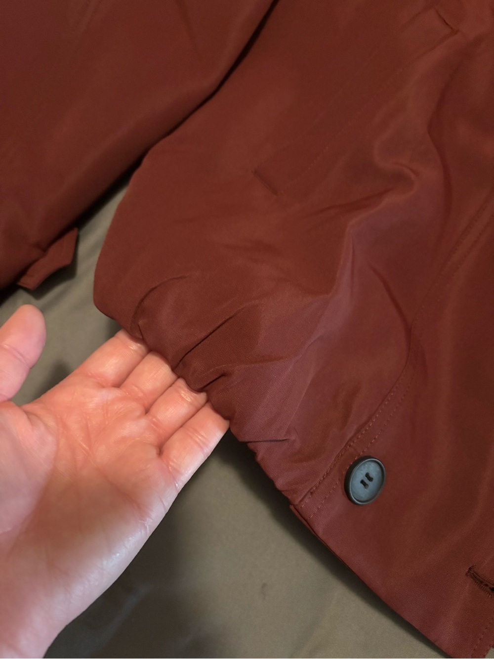 Commense Maroon Jacket Lightweight Button Front - Picture 3 of 5